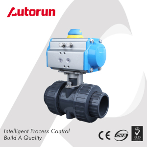 True Union Ends PVC Pneumatic Ball Valve